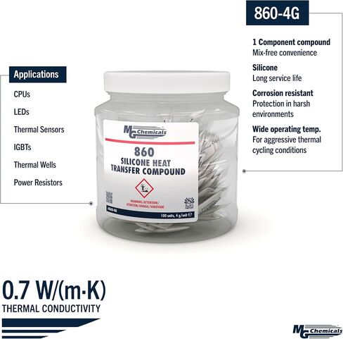 MG Chemicals - 860-60G Silicone Heat Transfer Compound, 60g Jar in Kuwait