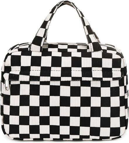 حقيبة مكياج للنساء والفتيات لطيفة على شكل سروال قصير للسفر ومستحضرات التجميل وحقائب كبيرة لتنظيم المكياج وحقائب أدوات الزينة بسحاب in Kuwait