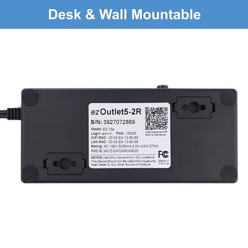ezOutlet5 - مفتاح الطاقة عن بعد IP وWiFi مع إمكانية إعادة التشغيل (طاقة تيار متردد/منفذ فردي/iOS/Android/Cloud/Web يمكن التحكم فيه) - أحدث طراز (EZ-72b) in Kuwait