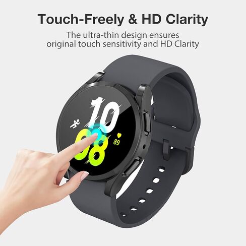 Yolovie (4 Pack) Screen Protector Case Compatible for Samsung Galaxy Watch 6 40mm (2023 Verison) Silicone Bumper Full Protective Shell Face Cover (Watch 6 40mm Clear x 4) in Kuwait