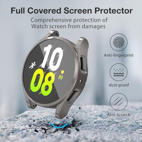 Yolovie (4 Pack) Screen Protector Case Compatible for Samsung Galaxy Watch 6 40mm (2023 Verison) Silicone Bumper Full Protective Shell Face Cover (Watch 6 40mm Clear x 4) in Kuwait
