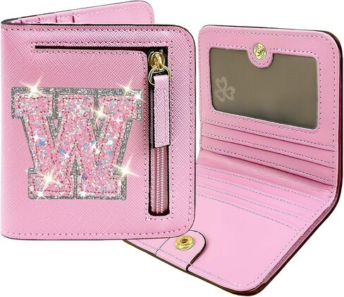 Initial RFID Wallet Small Teen Girl Gifts Trendy Stuff Women Birthday Graduation Christmas Gift Idea for Girls 6 7 8 9 10 11 12 13 14 Year Old Preppy Cute Girly Travel Necessities Purple A in Saudi Arabia