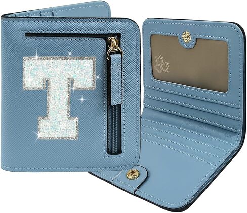 Initial RFID Wallet Small Teen Girl Gifts Trendy Stuff Women Birthday Graduation Christmas Gift Idea for Girls 6 7 8 9 10 11 12 13 14 Year Old Preppy Cute Girly Travel Necessities Purple A in Saudi Arabia