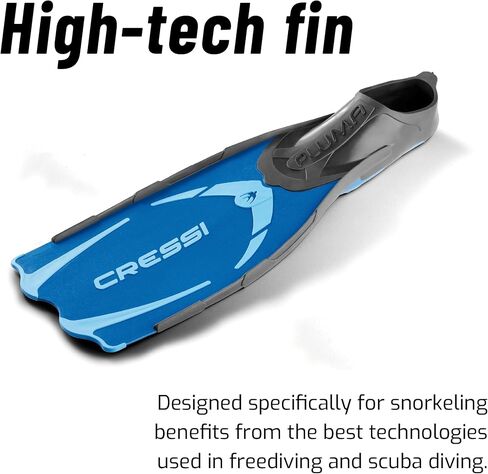 Cressi Adult Snorkeling Full Foot Pocket Fins Made with Advanced Technology - Pluma: Made in Italy in Kuwait