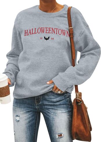 Halloween Sweatshirts for Women Halloweentown University T Shirt Funny Party Spooky Academy Pullover Sweatshirt in Saudi Arabia