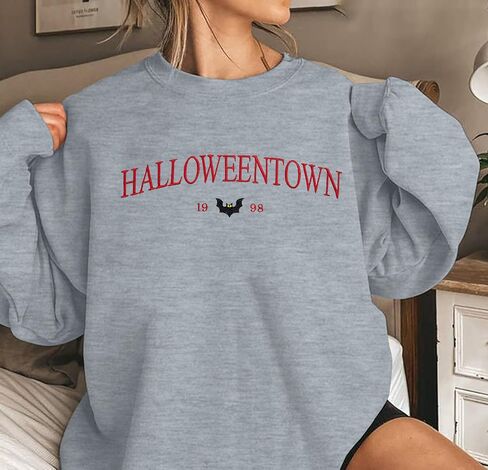 Halloween Sweatshirts for Women Halloweentown University T Shirt Funny Party Spooky Academy Pullover Sweatshirt in Saudi Arabia