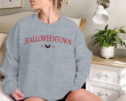Halloween Sweatshirts for Women Halloweentown University T Shirt Funny Party Spooky Academy Pullover Sweatshirt in Saudi Arabia