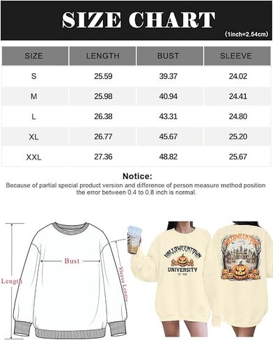 Halloween Sweatshirts for Women Halloweentown University T Shirt Funny Party Spooky Academy Pullover Sweatshirt in Saudi Arabia