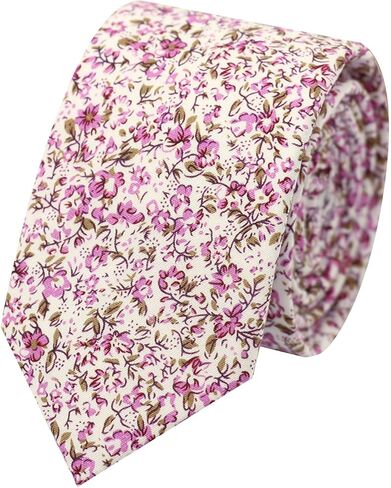 Boys Floral Tie, Kids Cotton Ties 8 10 12 Years, Self-Tie Necktie for Wedding Graduation Uniform School in Saudi Arabia
