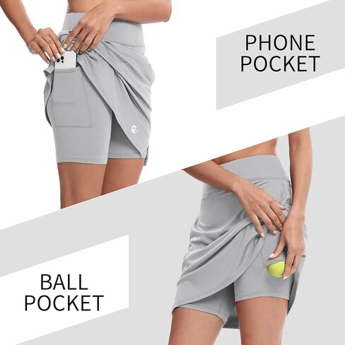 M MOTEEPI Skorts for Woman Golf Skirt Knee Length Tennis Athletic Skorts with Pockets in Kuwait