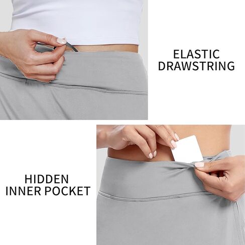 M MOTEEPI Skorts for Woman Golf Skirt Knee Length Tennis Athletic Skorts with Pockets in Kuwait