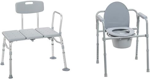 مقعد نقل حوض الاستحمام 12011KD-1 من Drive Medical مع مسند ظهر قابل للتعديل in Kuwait
