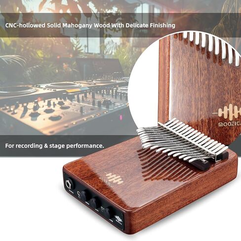سلسلة كاليمبا الاحترافية من موزيكا EQX، بيك اب بيزو مدمج 17 مفتاحًا بيانو كاليمبا الإبهام مع التحكم في تأثير الجوقة والتأخير، كاليمبا الكهربائية الصوتية الاحترافية (K17EQX) in Kuwait