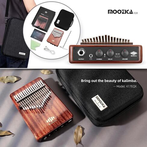 سلسلة كاليمبا الاحترافية من موزيكا EQX، بيك اب بيزو مدمج 17 مفتاحًا بيانو كاليمبا الإبهام مع التحكم في تأثير الجوقة والتأخير، كاليمبا الكهربائية الصوتية الاحترافية (K17EQX) in Kuwait