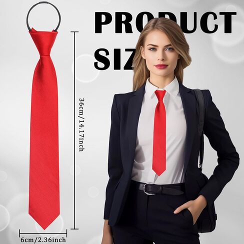Ties for Women, Adjustable Pre Tied School Tie for Boys Girls Kids Black/Red Zipper Tie for Uniforms, Shirt, Jk in Saudi Arabia