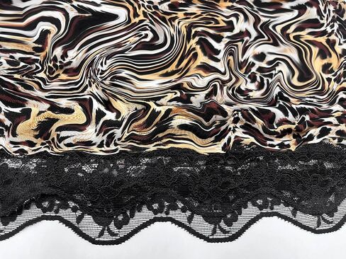 قمصان نوم دانتيل من Kwunbwa للنساء، ملابس نوم ناعمة ورقبة على شكل حرف V كاملة الانزلاق، ملابس نوم بيبي دول (C-leopard، X-Large) in Kuwait