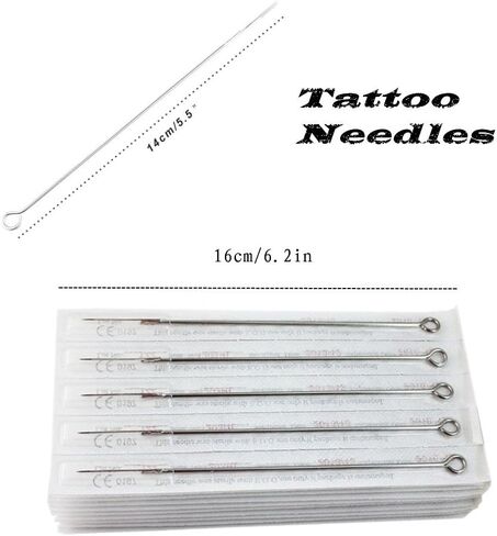 Tattoo Needles - Yuelong 100pcs Mixed Tattoo Guns Needles 3rl 5rl 7rl 9rl 11rl Round Liner Needles Used For Tattoo Machine Tattoo Kit Tattoo Supplies(100pcs #10 Bugpin RL) in Kuwait