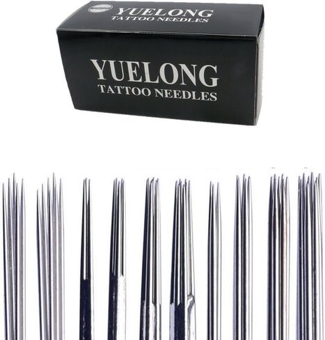 Tattoo Needles - Yuelong 100pcs Mixed Tattoo Guns Needles 3rl 5rl 7rl 9rl 11rl Round Liner Needles Used For Tattoo Machine Tattoo Kit Tattoo Supplies(100pcs #10 Bugpin RL) in Kuwait