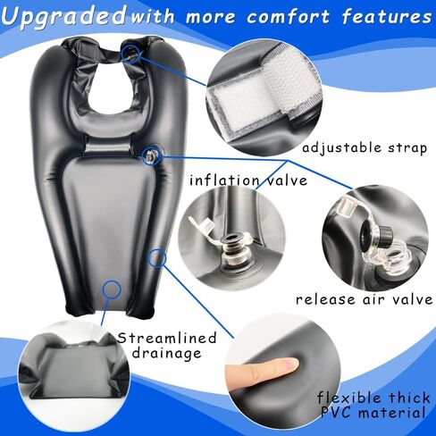 Inflatable Shampoo Bowl, Portable Hair Washing Tray for Bedside and in Bed, Lightweight Shampoo Basin for Elderly, Disabled, Pregnant, Injured, Bedridden, Handicap, Lightweight Hair Washing Sink in Saudi Arabia