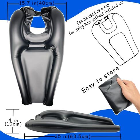 Inflatable Shampoo Bowl, Portable Hair Washing Tray for Bedside and in Bed, Lightweight Shampoo Basin for Elderly, Disabled, Pregnant, Injured, Bedridden, Handicap, Lightweight Hair Washing Sink in Saudi Arabia