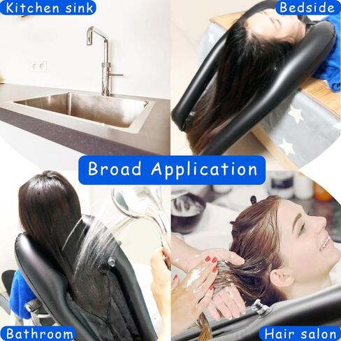 Inflatable Shampoo Bowl, Portable Hair Washing Tray for Bedside and in Bed, Lightweight Shampoo Basin for Elderly, Disabled, Pregnant, Injured, Bedridden, Handicap, Lightweight Hair Washing Sink in Saudi Arabia