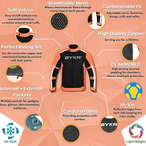 Mesh Motorcycle Jacket For Men Dual Sports Adventure Breathable Riding Protective Motorbike Jackets Enduro CE Armored in Kuwait