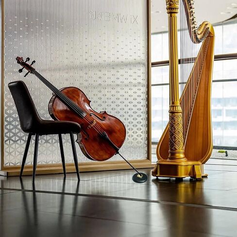 Cello Endpin Anchor Non-slip Stopper Rest Holder Stand Cello Antiskid Device Adjustable Strap with Thick Pad (Cello Bock brown) in Kuwait