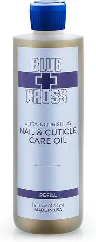 Blue Cross Professional Nail Care, All Natural Mineral Oil Free, Ultra-Nourishing, Hydrating, Moisturizing Nail & Cuticle Oil, Lemongrass + Lavender Scented Essential Oils, Made in USA, 0.5 fl oz/15mL in Saudi Arabia