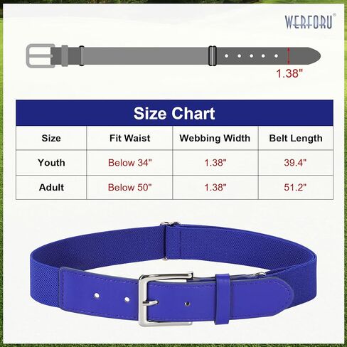 WERFORU 3 حزمه حزام مرن للكرة اللينة للشباب الكبار قابل للتعديل حزام البيسبول للرجال الفتيان والفتيات حزام كرة القدم in Kuwait