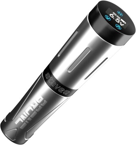 BRONC Staves Wireless Tattoo Machine Rotary Pen Style Supply Coreless Motor 1800mAh Battery Power (Black) in Saudi Arabia