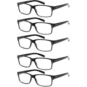 NORPERWIS Reading Glasses 5 Pairs Quality Readers Spring Hinge Glasses for Reading for Men and Women (5BLACK, 1.50) in Saudi Arabia