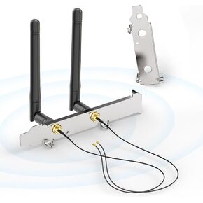 Bingfu WiFi Antenna 2.4GHz 5GHz 5.8GHz 3dBi MIMO RP-SMA Male + 2 x 9.84 inch Cable + Slot Bracket for M.2 NGFF Intel Wireless Network Card WiFi Adapter Laptop in Saudi Arabia