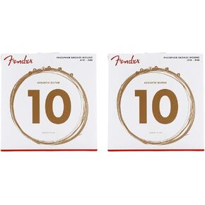 Fender Phosphor Bronze Acoustic Guitar Strings, Ball End, 60L .012-.053