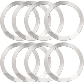 8 Pcs Universal Metal Rings Sticker Compatible for Magsafe Magnetic Wireless Charger iPhone 15 14 13 12 Pro Mini Max Samsung Galaxy, Ultra-Thin Car Charger Conversion Accessories (not Magnet),2 Colors