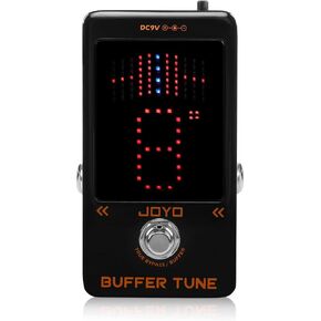 JOYO Buffer Tuner Pedal Built-in Buffer with Accurate Tuning and LED Screen for Electric Bass Guitar Effects (Buffer Tune JF-19)