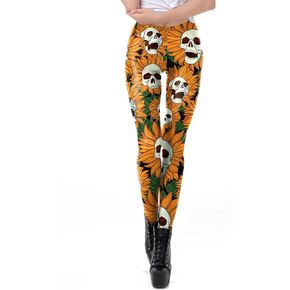 Women's Halloween Leggings Trendy High Waist Print Stretch Workout Tights