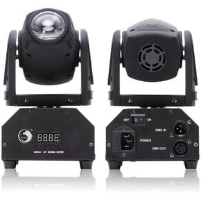 U'King LED Moving Head Light RGBW Beam Lights with DMX for Live Show DJ Disco Events Party Stage Lighting KTV Wedding (1 Pack)