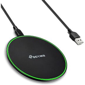 Pocxwa Wireless Charger for Samsung Galaxy S23 S22 S21 S10 S9 S8 S7 S6 Edge, Fast Wireless Charging Pad for Samsung Galaxy Note 20 10 9 8, Z Flip 5 4, Z Fold 3 2, 10W Cargador Inalambrico 2-Pack