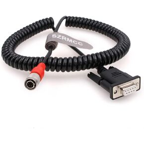 SZRMCC 6 Pin Hirose Male to Serial RS232 DB9 Data Cable for Nikon Total Station (6 Pin to DB9 1.5m)