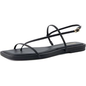 CUSHIONAIRE Women's Glory strappy flat sandal +Memory Foam and Wide Widths Available