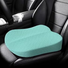 Adult Booster Seat Cushion for Car, 3.94 Inches Height Wedge Car Truck Seat Cushions for Driving, Soft Memory Foam Butt Cushion for Sciatica Tailbone Lower Back Pain Relief, Black