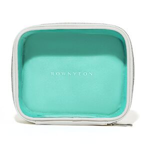 Rownyeon Clear Makeup Case Toiletry Bag Travel Makeup Train Case Portable Cosmetic Organizer Transparent Bag Black