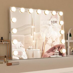 CASSILANDO Vanity Makeup Mirror with Lights,Hollywood Makeup Mirror, Large Vanity Lighted Mirror with 14 LED Bulbs,3 Color Lighting Modes