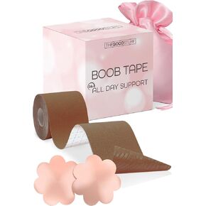 The Good Stuff Boob Tape with Nipple Covers - Breast Lift Tape Bra