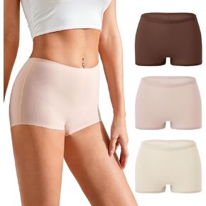 DEANGELMON Seamless Boyshort Underwear for Women Anti Chafing Shorts Soft Stretch Boy Shorts Panties Boxer Briefs Pack