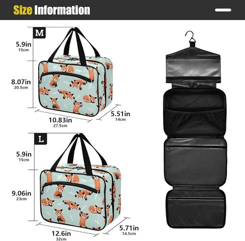 ZZKKO Travel Toiletry Bag for Men Japanese Wave Hanging Travel Toiletry Bag Organizer Mens Toiletries Bag for Bathroom Water Resistant Multiple Compartments Large in Kuwait