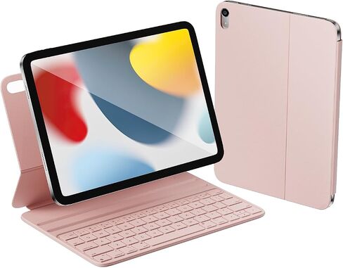 حافظة HOU ipad الجيل العاشر مع لوحة مفاتيح، حافظة لوحة مفاتيح ذكية، لوحة مفاتيح iPad الجيل العاشر، حافظة لوحة مفاتيح رفيعة للغاية لجهاز iPad الجيل العاشر 10.9 بوصة 2022، شحن مغناطيسي، بلوتوث in Kuwait