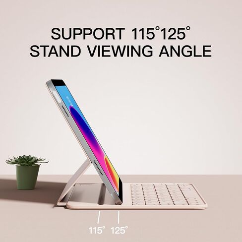 حافظة HOU ipad الجيل العاشر مع لوحة مفاتيح، حافظة لوحة مفاتيح ذكية، لوحة مفاتيح iPad الجيل العاشر، حافظة لوحة مفاتيح رفيعة للغاية لجهاز iPad الجيل العاشر 10.9 بوصة 2022، شحن مغناطيسي، بلوتوث in Kuwait