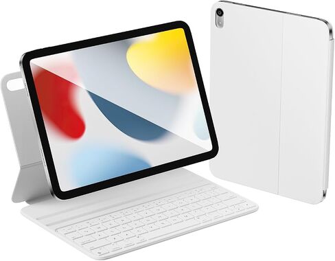 حافظة HOU ipad الجيل العاشر مع لوحة مفاتيح، حافظة لوحة مفاتيح ذكية، لوحة مفاتيح iPad الجيل العاشر، حافظة لوحة مفاتيح رفيعة للغاية لجهاز iPad الجيل العاشر 10.9 بوصة 2022، شحن مغناطيسي، بلوتوث in Kuwait