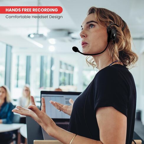Pyle Double Over Ear Microphone Headset - Professional Hands Free Cardioid Wired Audio Boom Condenser Microphone Headset w/ 3.5mm / 1/4" Adapter, 4ft Cable, and Mic Windscreen - (Black) in Saudi Arabia
